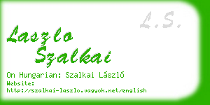 laszlo szalkai business card