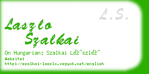 laszlo szalkai business card